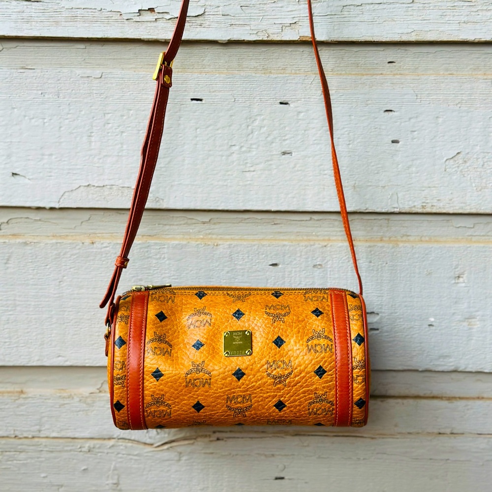 MCM Visetos Tubular Crossbody bag.